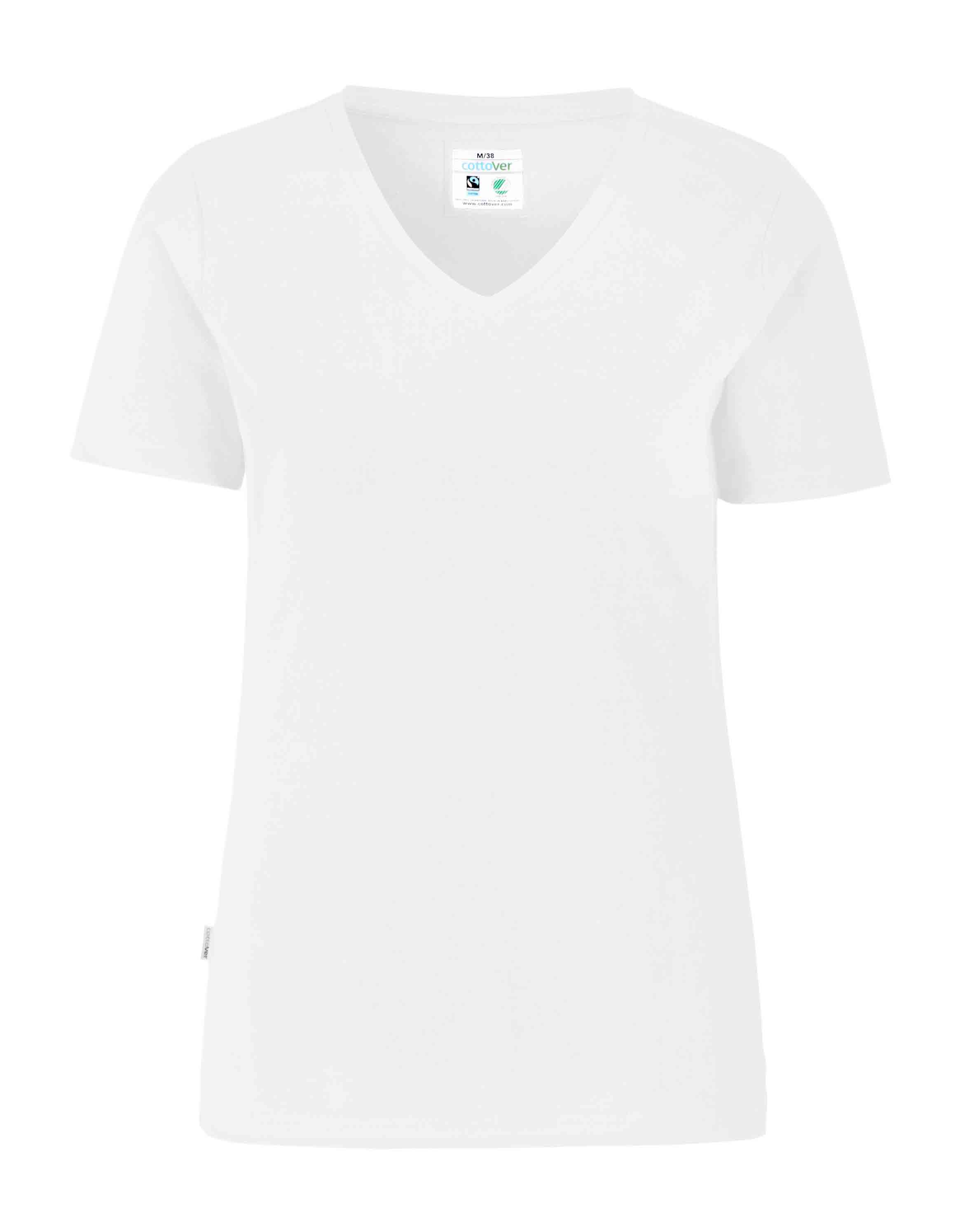 V-neck Slim fit Lady White